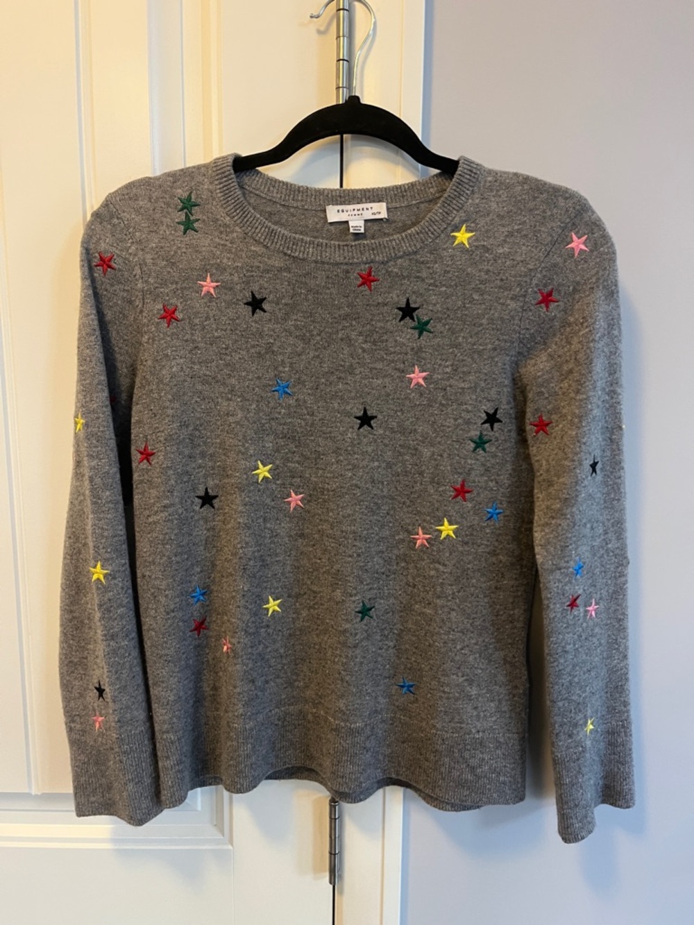 Equipment Grey Star Cashmere Sweater XS